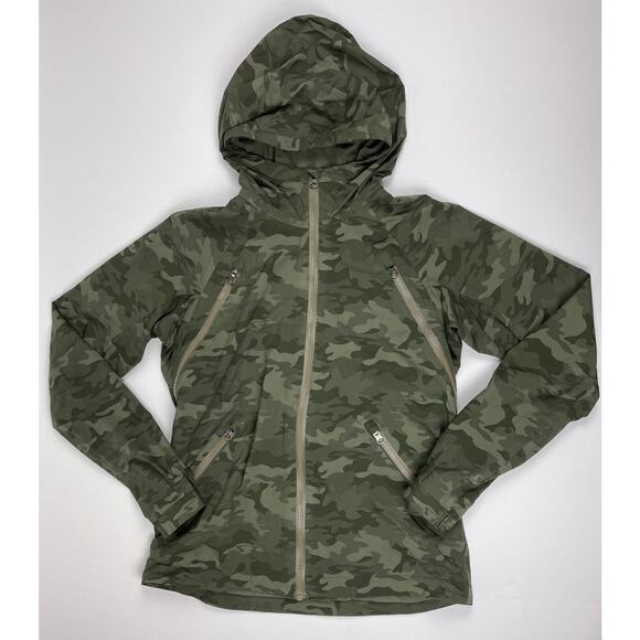 🦄 RARE Lululemon Rise & Shine Jacket II Savasana Camo Fatigue Green 8 - Picture 3 of 7